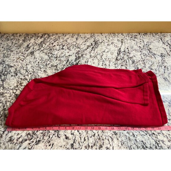 Tommy Hilfiger Sweater Womens XL Red VNeck Silver Stud Cotton Long Sleeve Preppy - Picture 7 of 8